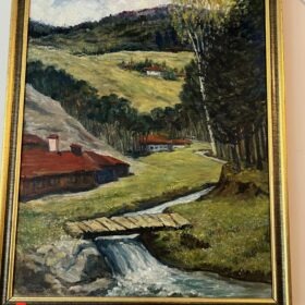 Край планинския поток (69 × 82 cm)